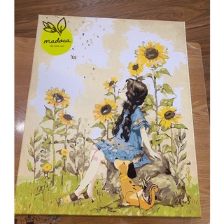 [TỔNG HỢP TRANH MADOCA] Tranh sơn dầu số hóa tự tô màu Cô Bé Tóc Rối (khung 40x50)