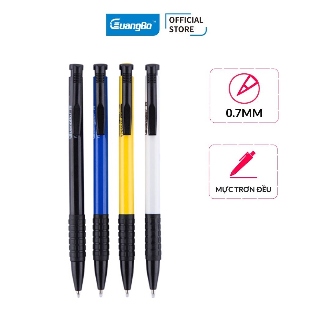 Bút bi dầu màu xanh GuangBo 0.7mm - 1 chiếc - đầu bấm BYZ9555B