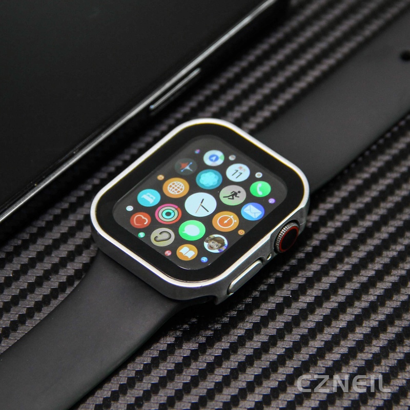 Vỏ bọc chống nước toàn diện tích hợp màng cường lực chống trầy xước cho Apple Watch SE3 S11 SE S10 S9 S8 SE S7 S6 S5 46mm 45mm 44mm 41mm 42mm 40mm Vỏ Iwatch