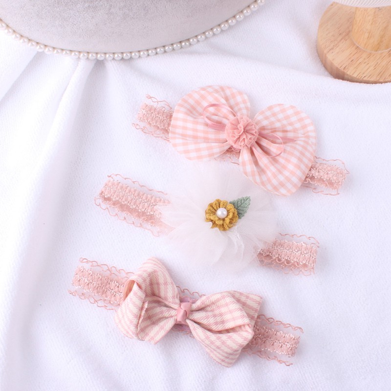 3 Cái/bộ Băng Đô Bé Gái Sơ Sinh Headband Turban-168-SPPL