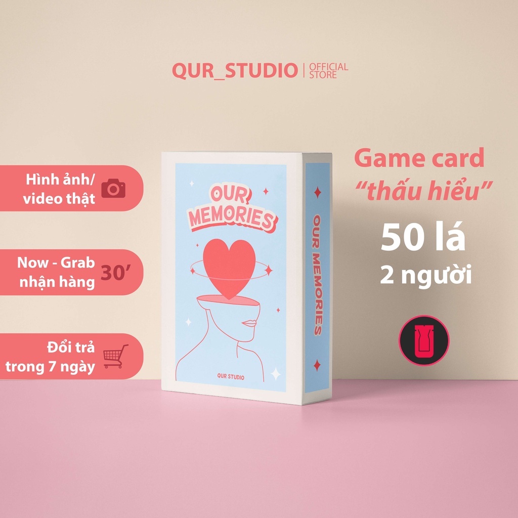 [CHÍNH HÃNG] Bộ Bài Tình Yêu Thấu Hiểu Our Memories –Card Game Bởi QUR STUDIO Gắn Kết Thấu Hiểu Dành Cho Các Cặp Đôi
