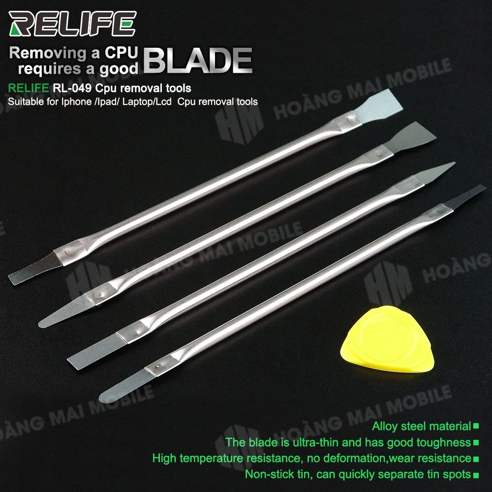 Bộ dao đục tách ic vệ sinh keo RELIFE RL-049, bộ 4 cây 2 đầu