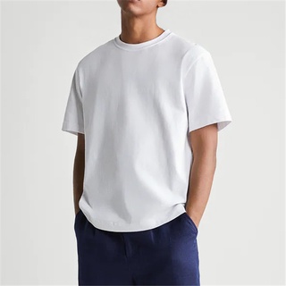 Áo phông ngoại cỡ Relax Fit Super Soft Plus Size trắng tay ngắn cotton dành cho nam