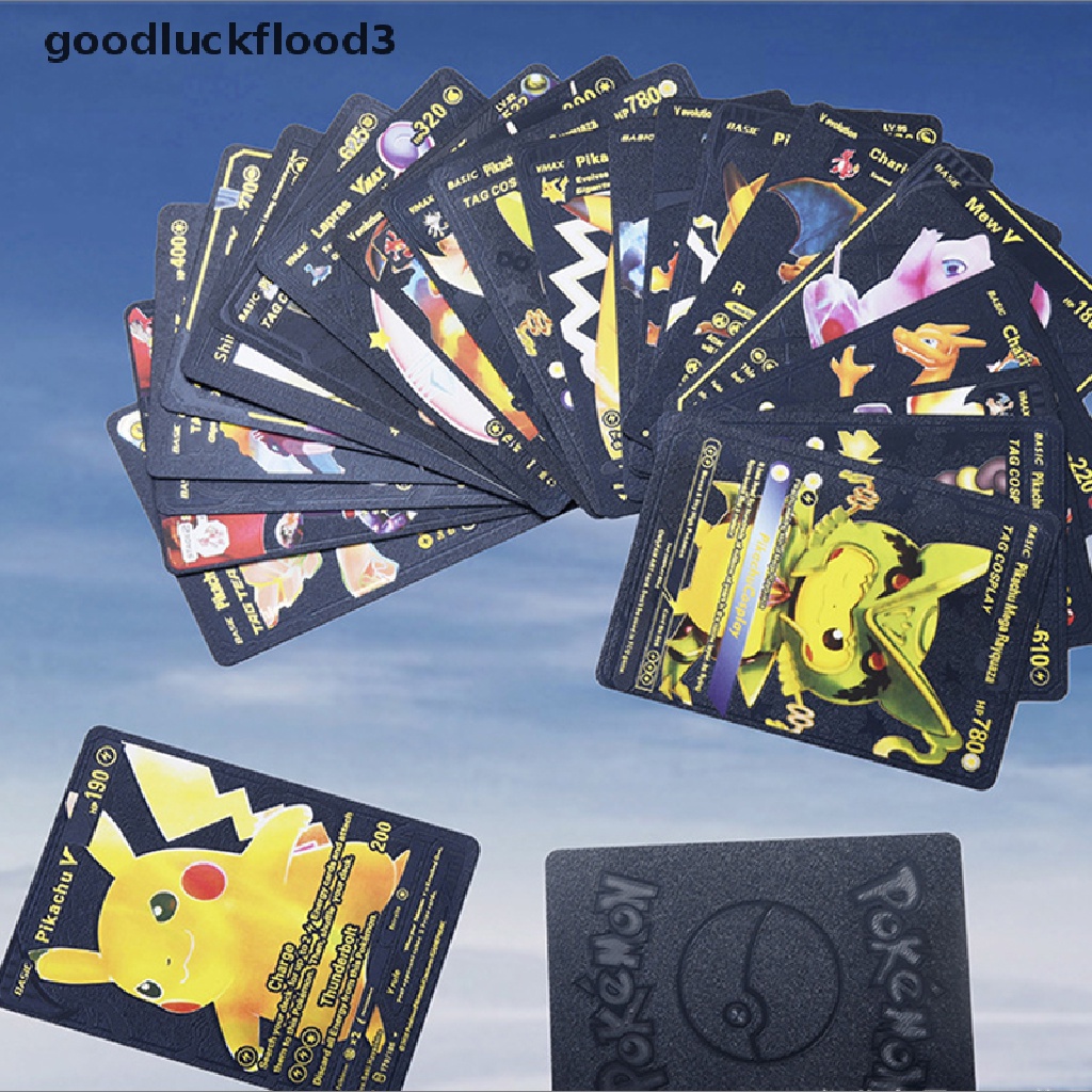 Bộ Sưu Tập Thẻ Bài Pokemon Vmax GX Bằng Kim Loại Màu Vàng Đen Shopee Việt Nam