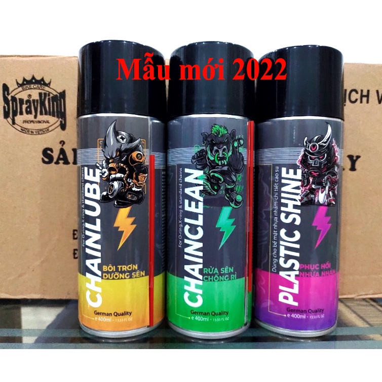 Combo 3 chai SPRAYKING PLASTIC SHINE/CHAIN CLEAN/CHAIN LUBE - DƯỠNG ...