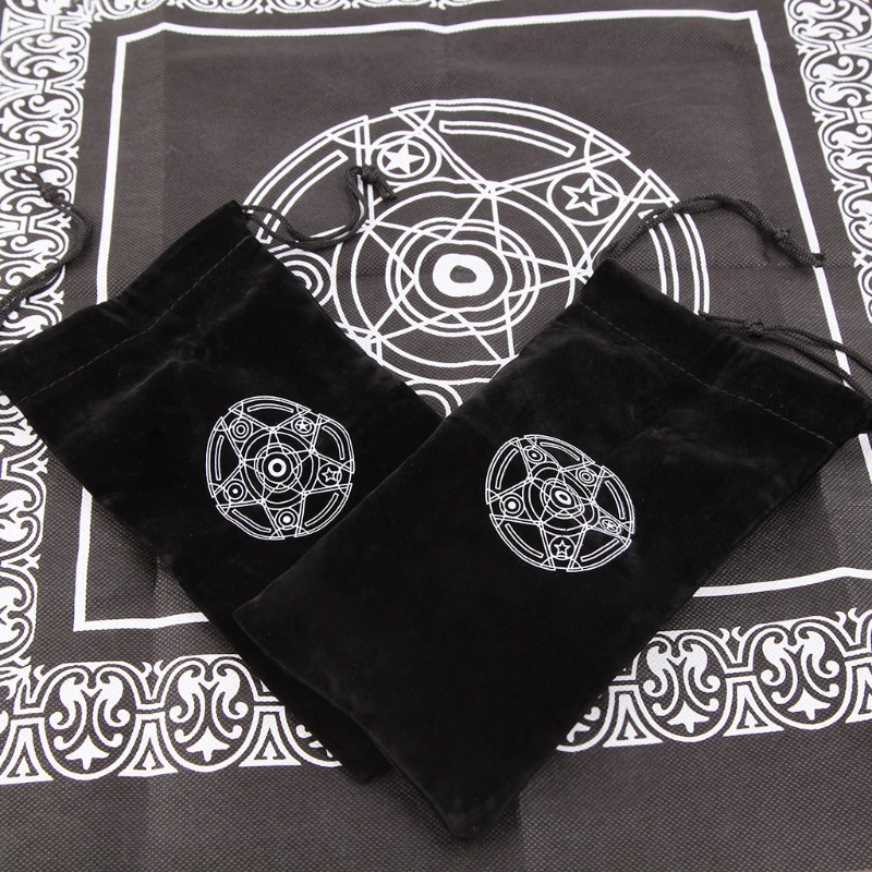 Ppy 1 Túi Nhung Tarot Lưu Trữ Altar Hộp Tarot Giai Đoạn Mặt Trăng Tarot Thẻ Bói Toán Túi Ban Trò Chơi Dây Rút Gói