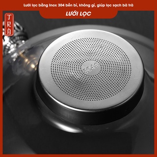 Lọc trà thủy tinh có nút bạc, hàng cao cấp, thủy tinh chịu nhiệt dày