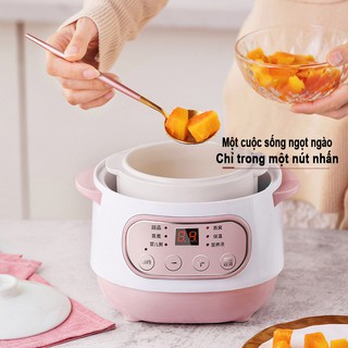 Nồi Nấu Cháo Chậm - Nồi Hầm Cách Thủy Dung Tích 1L, Lòng Nồi Bằng Sứ Giữ Nhiệt Tốt Hơn - Nồi Chưng Yến, Hầm Canh V125V