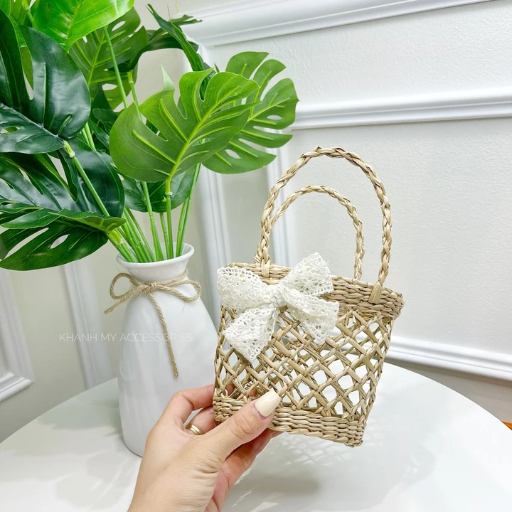 Women's Woven Straw Bag – Mini – 2