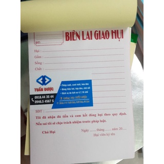 Combo 2 Cuốn Hóa Đơn Giao Hụi, Giấy Vay Nợ, Biên Lai Hụi | Shopee Việt Nam