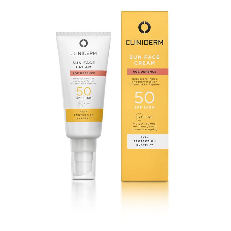 Kem chống nắng vật lí CLINIDERM NA UY Sun Face Cream SPF50 ngăn lão hóa