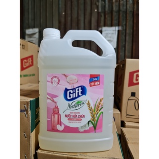 Nước rửa chén gift 3.8kg hương Cám gạo Collagen ( Tiết kiệm)