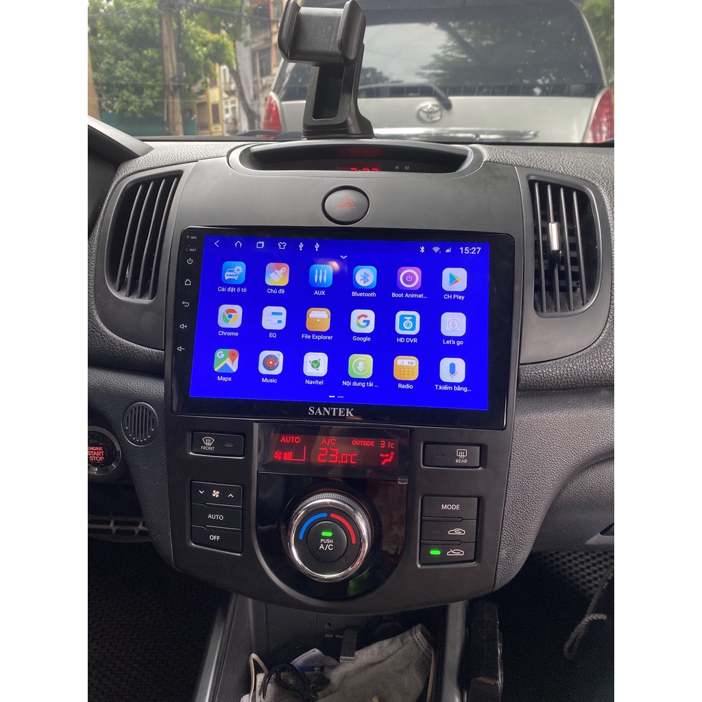 Màn Hình ô tô DVD Android SANTEK 9/10 inch Ram 2G/ Rom 32G/ Chip 4x/ 8x. Bảo hành chính hãng 12 tháng