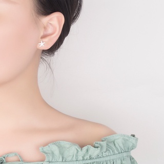 [ Tặng Hộp Quà Cao Cấp]Khuyên bạc Sao Biển