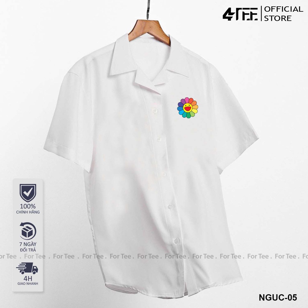 Áo sơ mi Basic Unisex form rộng , cổ vest - NGUC 05