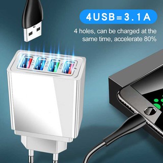 Cốc Sạc Nhanh 4 Cổng USB 3.0 Tiện Dụng - Cốc sạc siêu nhanh hàng chuẩn EU - cốc sạc 4 cổng usb 3.0