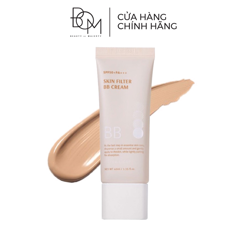 Ảnh Kem Nền Mỏng Nhẹ Tự Nhiên Lâu Trôi BOM BB Cream SPF 50 PA +++ 40ml 1