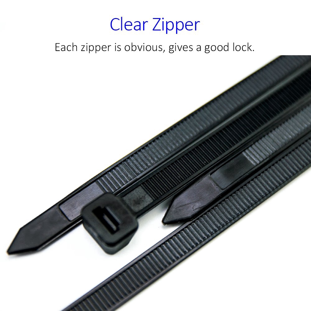 [100 Cái] [Dây buộc khóa kéo Nylon tự khóa cao cấp] [Dây buộc dây cáp Nylon Hoàn hảo để buộc cáp, dây, tổ chức]