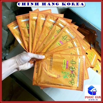 [Combo 10 gói] Cao dán hồng sâm Himena hàn quốc - Hỗ trợ giảm đau lưng, đau cơ, đau vai gáy - phucgia