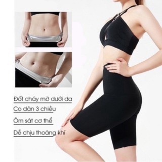 Quần Đùi Tan Mỡ Bụng , Quần Nano Sinh Nhiệt Giảm Mỡ Bụng Ra Mồ Hôi