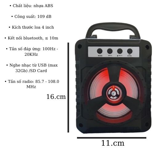 Loa Bluetooth Mini CL 90 Có Đèn Led Nháy Theo Nhạc, Loa Bluetooth Mini Nhỏ Gọn, Siêu Bass HOT