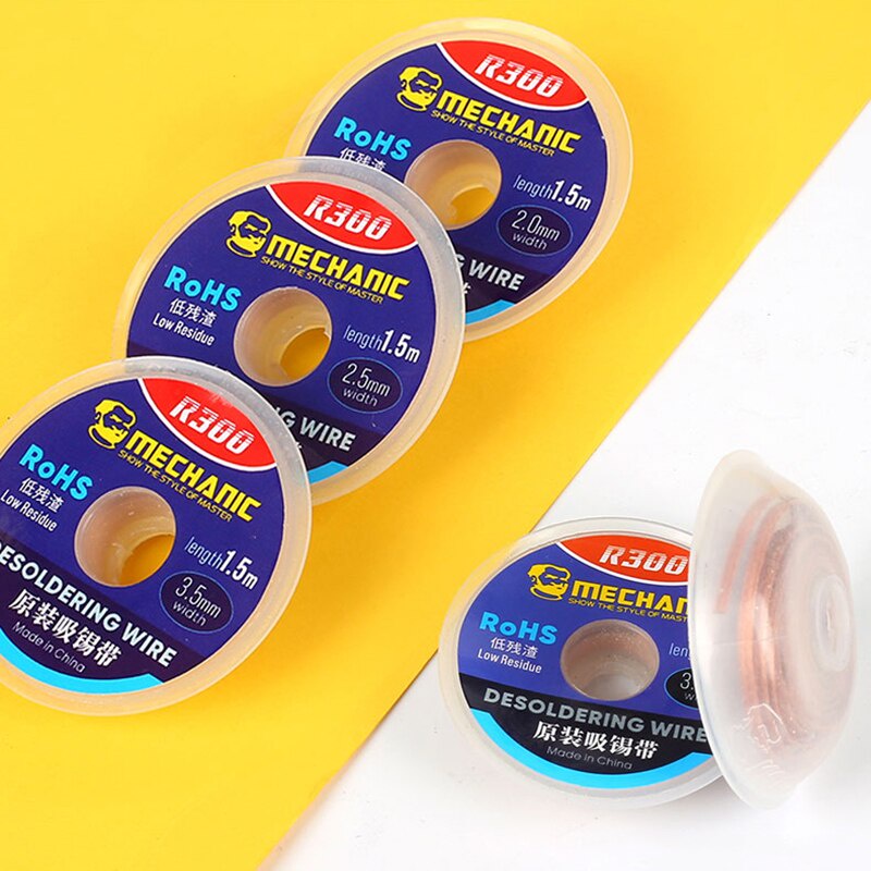 1.0 / 1.5 / 2.0 / 2.5 / 3.0 / 3.5 / 4.0MM 1.5M Máy hàn Wick Remover Desoldering Wire Desoldering Braid BGA Dụng cụ hàn