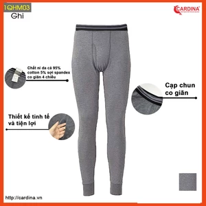 Quần giữ nhiệt nam CARDINA chất liệu cotton cao cấp công nghệ Heattech Nhật Bản 1QHM.