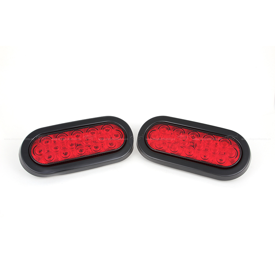 Combo 2 Đèn Led Hình Oval Xe Tải VIAIR VI019 24V Màu Đỏ