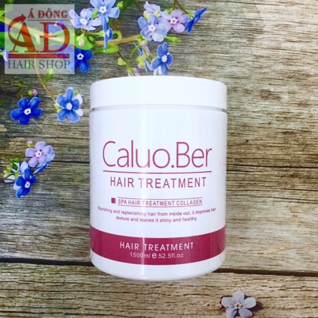 [+Mũ trùm] [Caluober] Dầu hấp ủ tóc siêu mượt collagen Caluo.Ber Hair Spa dạng kem bơ 1500ml