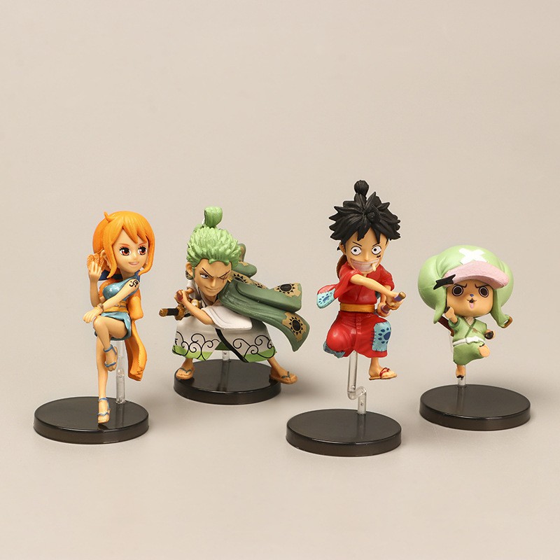 Mô hình chibi 4 nhân vật Luffy, Nami, Zoro, Chopper - One Piece ...