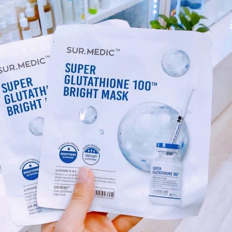 super glutathione 100 bright mask Mặt Nạ Dưỡng Sáng Da Sur.Medic Super Glutathione 100™ Bright Mask