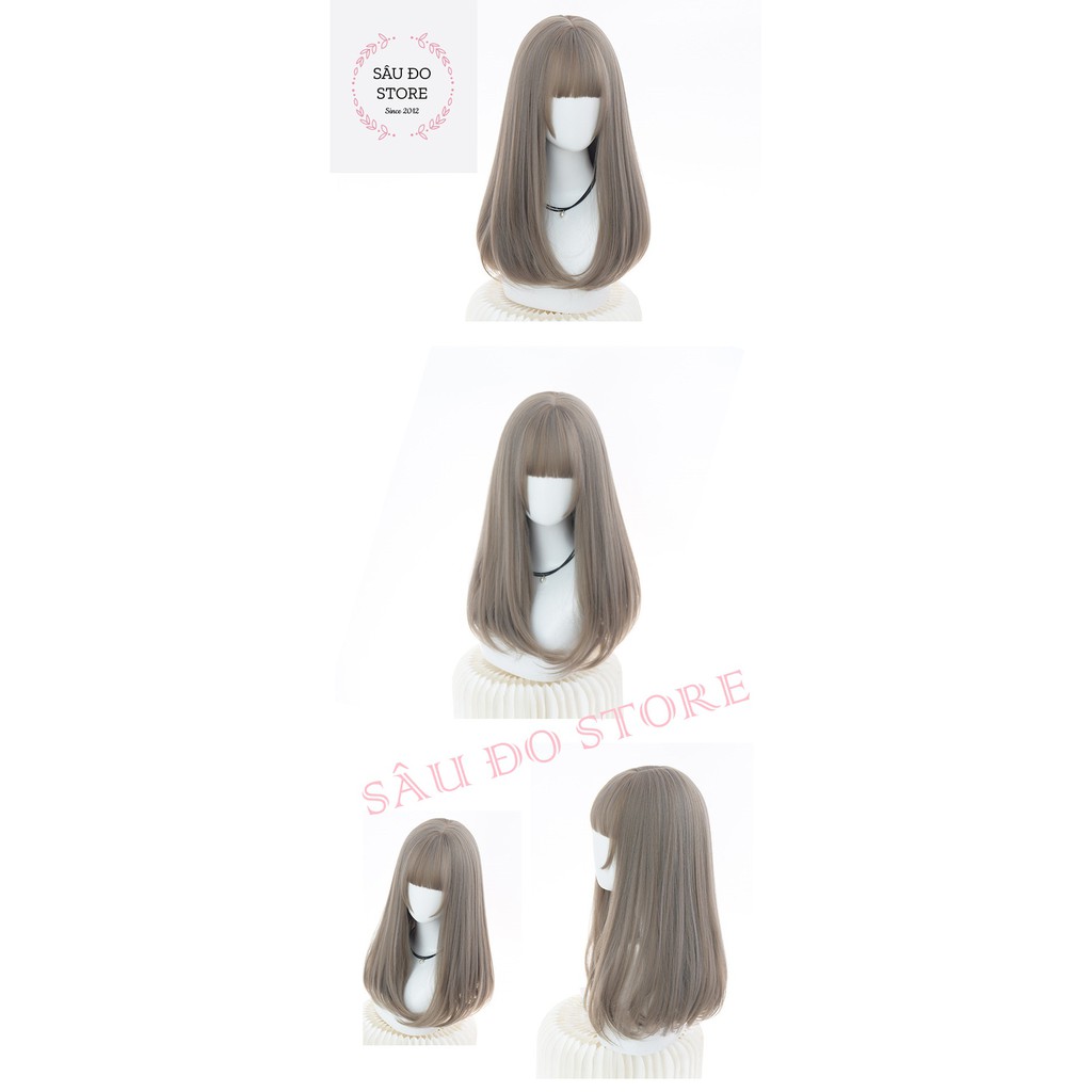 TÓC GIẢ NỮ BỘ NGUYÊN ĐẦU CỤP ĐỘ DÀI 35-40CM TẶNG LƯỚI TRÙM, XỊT DƯỠNG TÓC