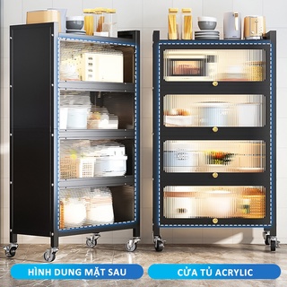 GSlife Kệ Để Đồ 70/80/100cm-Kệ Nhà Bếp Đa Năng Thông Minh Kệ Lò Vi Sóng Có Tủ Thép Carbon