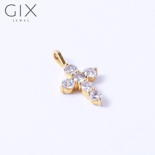 Ảnh Mặt dây chuyền bạc hình thánh giá đính đá sang trọng lạ mắt quà Noel Gix Jewel MDC09 2