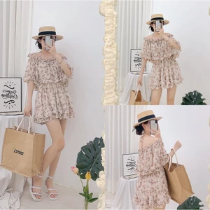 VÁY TRỄ VAI VOAN HOA XẾP BÈO XINH XẮN - ROLL DRESS