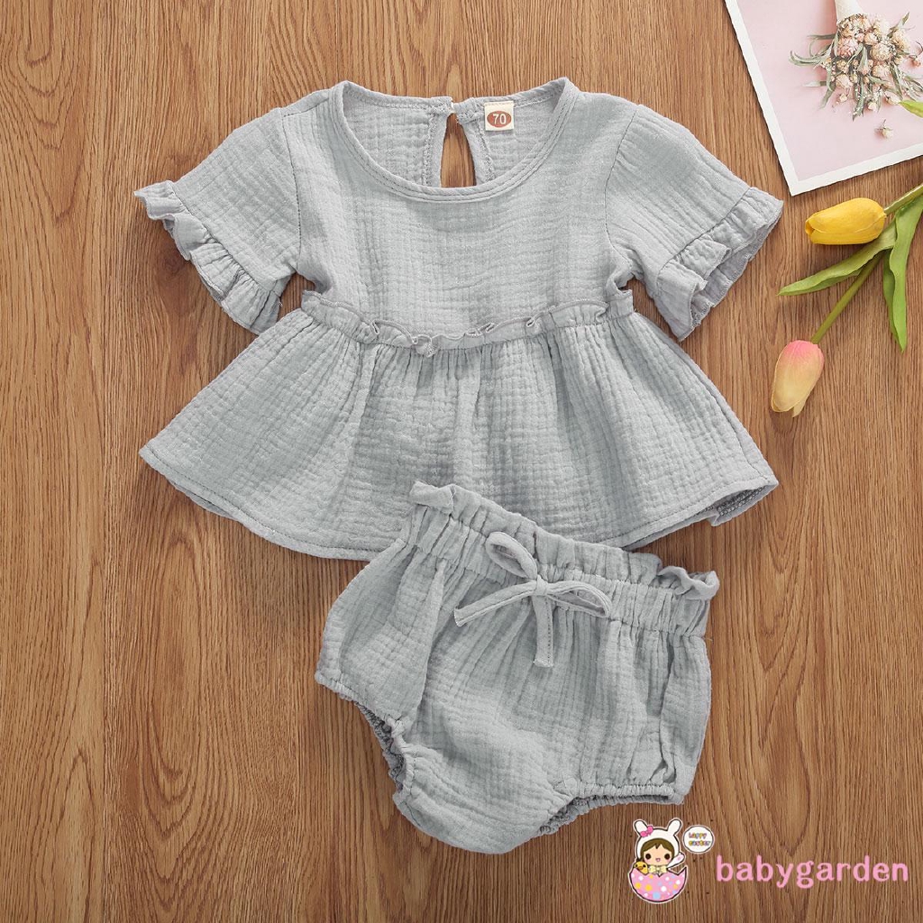 Set Áo Thun & Quần Short Cho Bé Gái