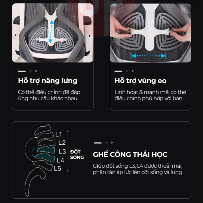 [The Manson - Hỏa Tốc 1h Nhận] Ghế Văn Phòng Công Thái Học Xiaomi Manson Butterfly Wing Màu Đen Xám