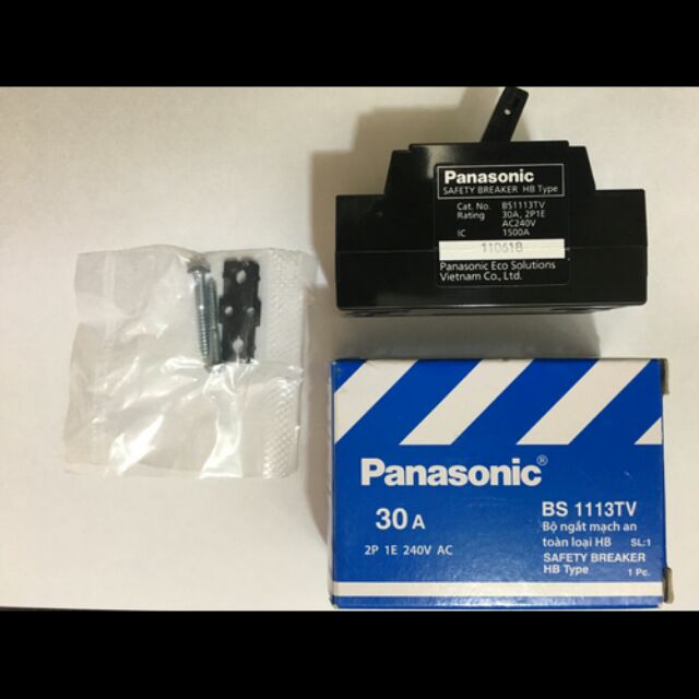 Cầu dao tự ngắt 2 cực 15A, 20A, 30A, 40A Panasonic (attomat khối)