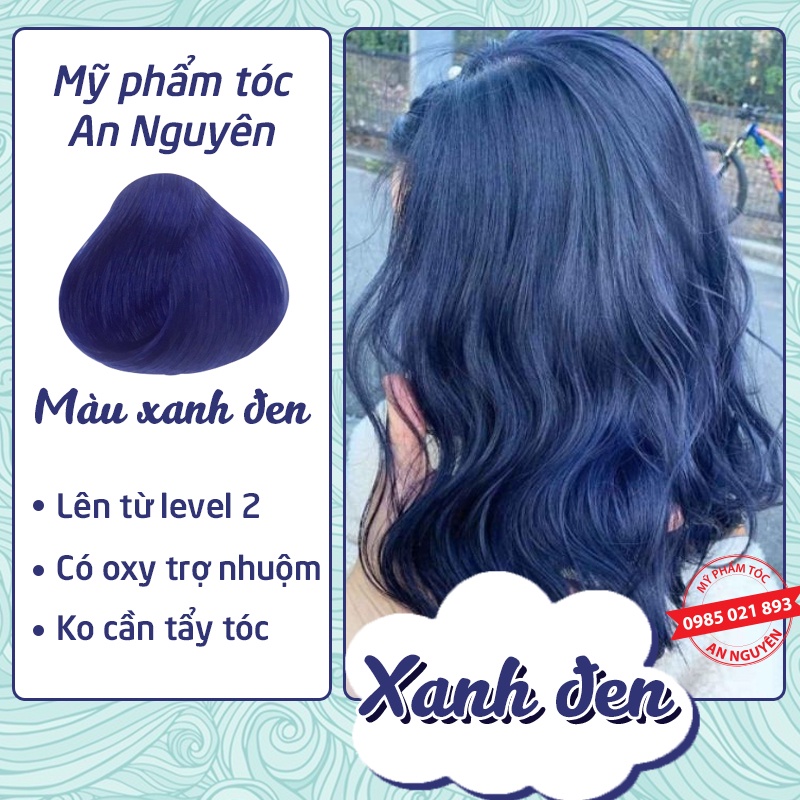 Thuốc nhuộm tóc màu xanh đen đang dần trở thành sự lựa chọn số một cho những khách hàng có gu thẩm mỹ đặc biệt. Với nhiều công nghệ tiên tiến hiện có, màu xanh đen trên tóc bạn sẽ hoàn toàn tự nhiên và bền vững. Đừng ngần ngại để tóc của bạn thể hiện sự độc đáo và sáng tạo của riêng mình với màu tóc xanh đen.