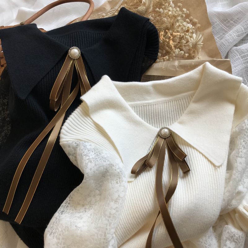 [ORDER] ÁO LEN CỔ NƠ, TAY REN BỒNG, ĐỦ SIZE (ẢNH THẬT Ở CUỐI) | Shopee ...