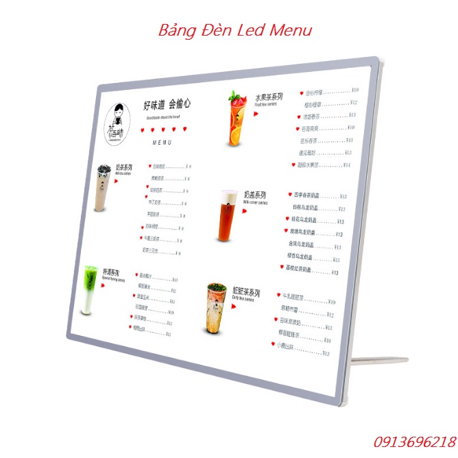 ( RẺ VÔ ĐỊCH ) Bảng Hộp Đèn Led Menu, Khung tranh điện A3 Để Bàn, Treo ...