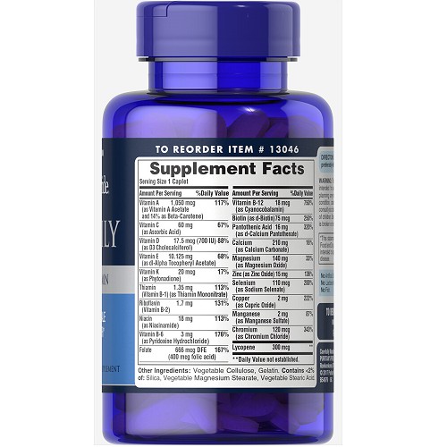 Ảnh Vitamin tăng miễn dịch ngừa cảm cúm cho Nam Puritan's Pride One daily Men's Multivitamins 100v 2