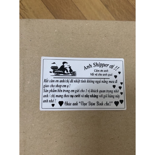 Combo 200 tem - Tem dán cảm ơn Shipper 60x40mm | Shopee Việt Nam