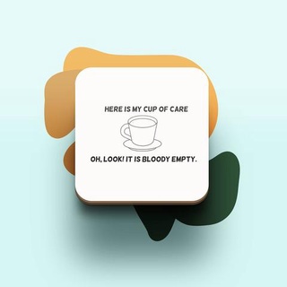Miếng lót ly uống nước chống thấm nước bảo vệ bàn khỏi đồ uống in hình dễ thương Here is my cup of care