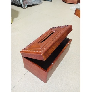 Hộp đựng giấy ăn gỗ hương cao cấp trạm đốt trúc