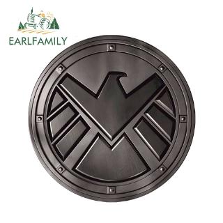 EARLFAMILY 13cm SHIELD Logo Siêu Anh Hùng Marvel Xe Dán Windows Xe Máy Ván Trượt Vinyl Chống Thấm Nước Decal Cá Tính Bảo Vệ Cửa Xe Ô Tô