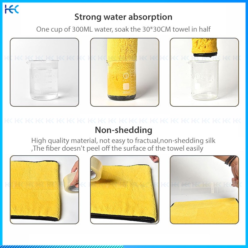 Khăn Rửa Xe 30x30cm Vải Sấy Microfiber Có Sẵn Phụ Kiện Vệ Sinh