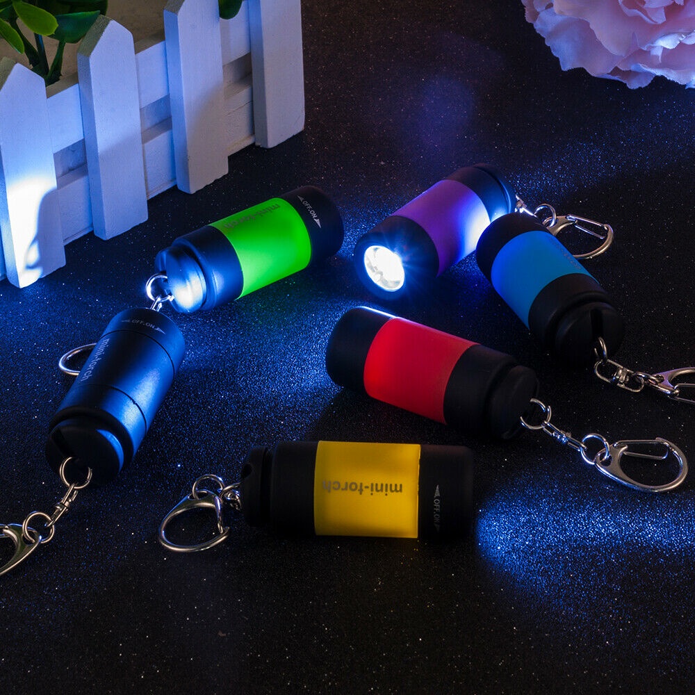 Móc Khóa Đèn LED Mini Chống Thấm Nước Có Thể Sạc Lại Bằng Cổng USB Tiện Dụng