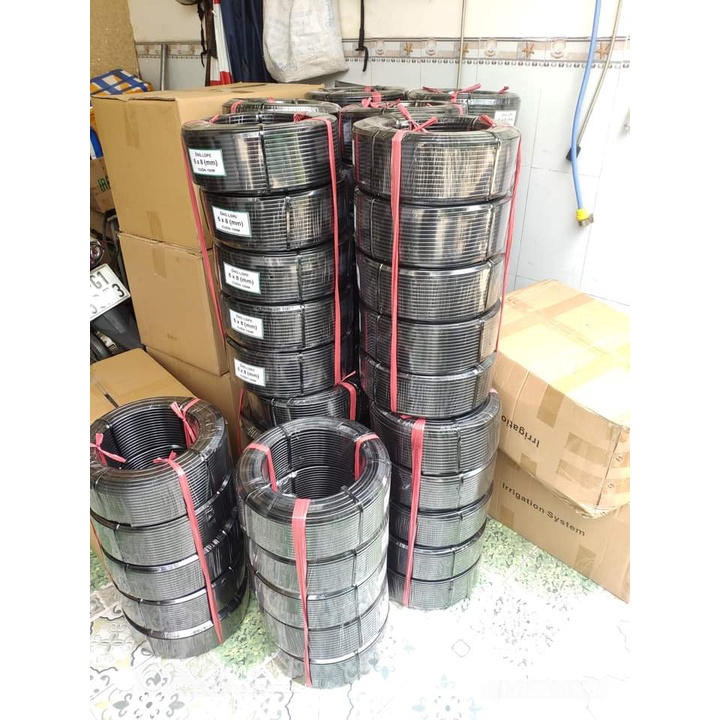 Ống LDPE 6mm CUỘN 200M BAC , ĐEN nhựa nguyên sinh 100% loại tốt, ống dây tưới cây, tưới phun sương, tưới nhỏ giọt...