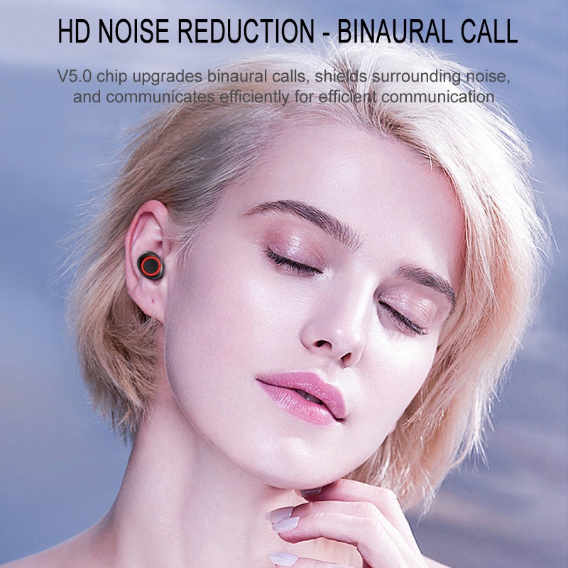 Tai Nghe Bluetooth Y50 Tws 9D Chống Thấm Nước Kiểu Dáng Thể Thao